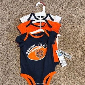 Chicago Bears,  Baby Girl 3-Pack One-Piece Bodysuits/Onsies